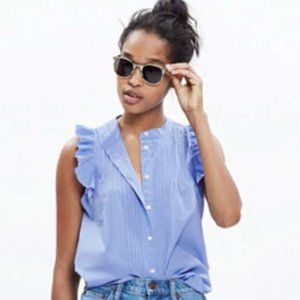 Madewell End to End Ruffle Shirt with Buttons